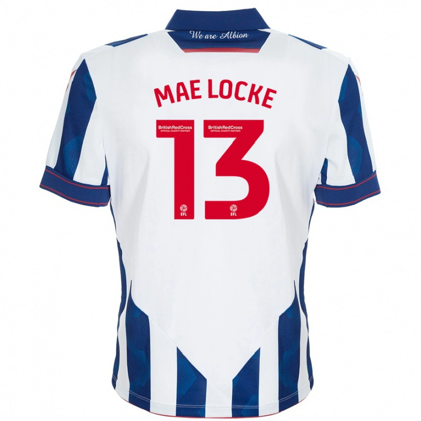 Danxen Uomo Maglia Ellie Mae Locke #13 Bianco Blu Scuro Kit Gara Home 2024/25 Maglietta
