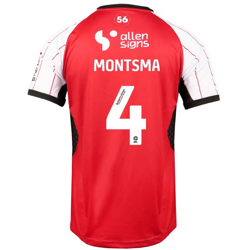 Danxen Uomo Maglia Lewis Montsma #4 Bianco Kit Gara Home 2024/25 Maglietta
