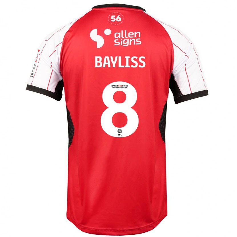 Danxen Uomo Maglia Tom Bayliss #8 Bianco Kit Gara Home 2024/25 Maglietta