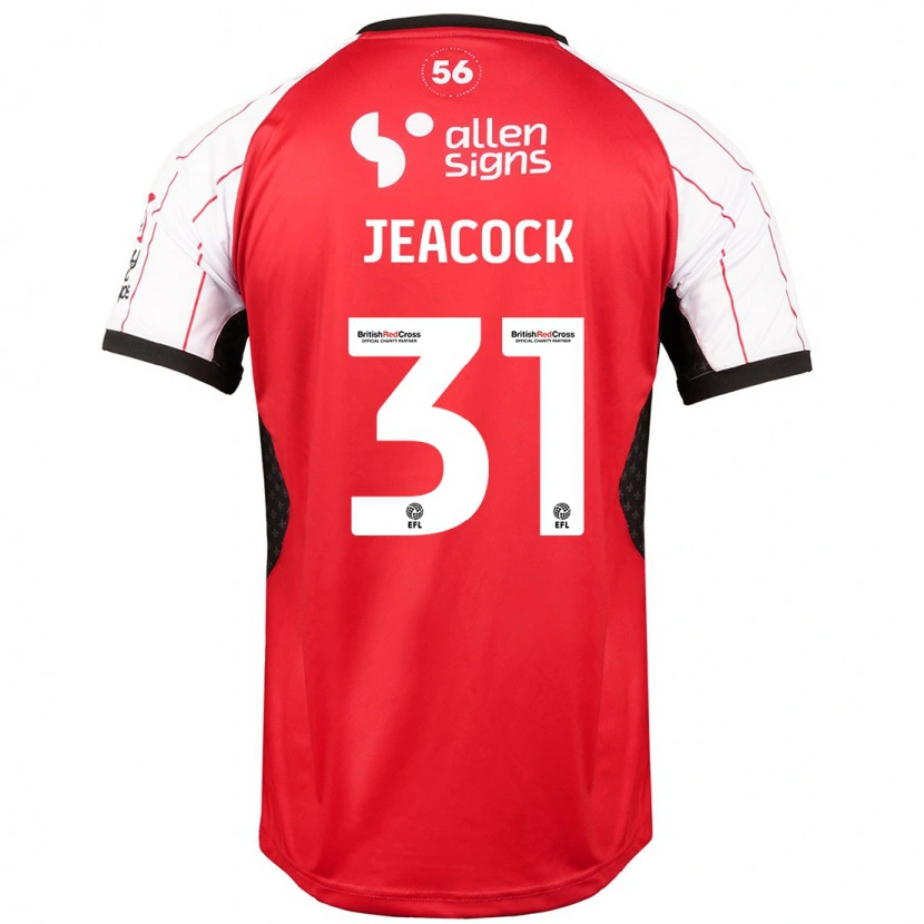 Danxen Uomo Maglia Zach Jeacock #31 Bianco Kit Gara Home 2024/25 Maglietta