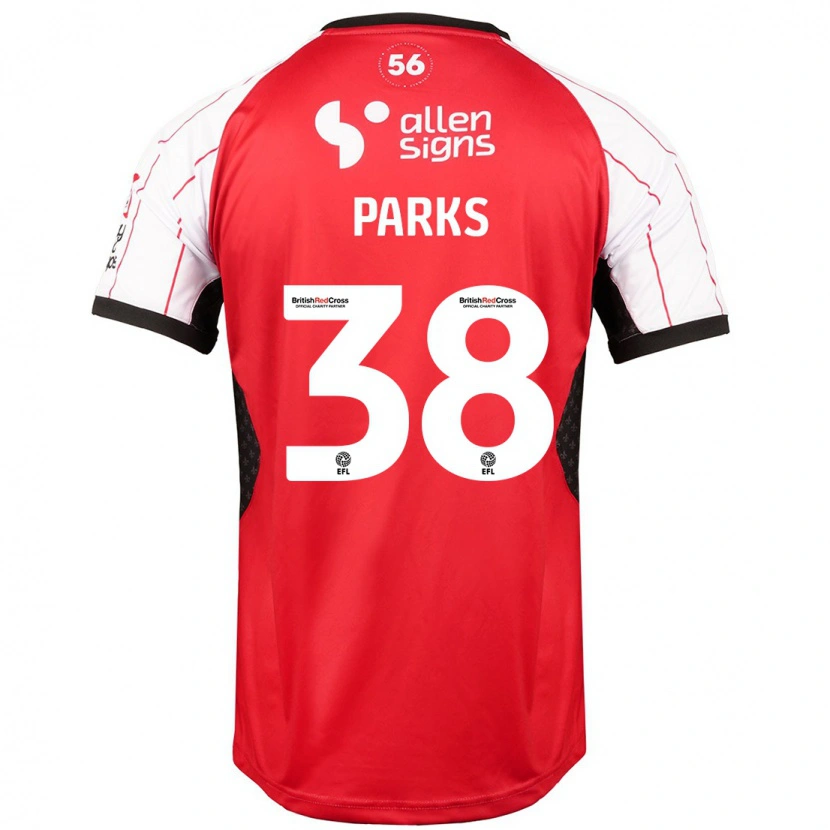 Danxen Uomo Maglia Charlie Parks #38 Bianco Kit Gara Home 2024/25 Maglietta