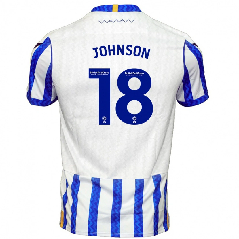 Danxen Uomo Maglia Marvin Johnson #18 Blu Bianco Kit Gara Home 2024/25 Maglietta