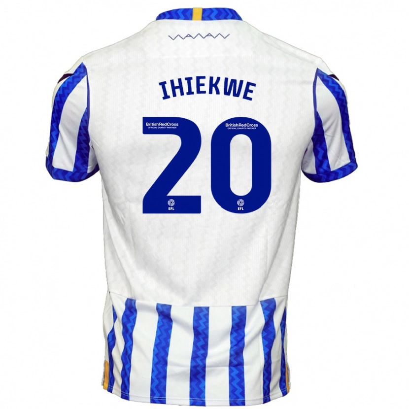 Danxen Uomo Maglia Michael Ihiekwe #20 Blu Bianco Kit Gara Home 2024/25 Maglietta