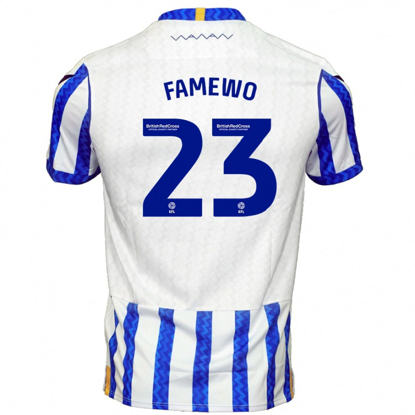 Danxen Uomo Maglia Akin Famewo #23 Blu Bianco Kit Gara Home 2024/25 Maglietta