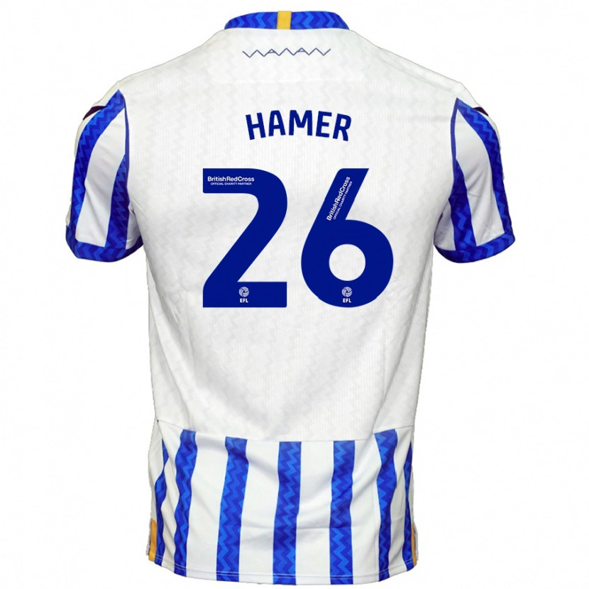 Danxen Uomo Maglia Ben Hamer #26 Blu Bianco Kit Gara Home 2024/25 Maglietta