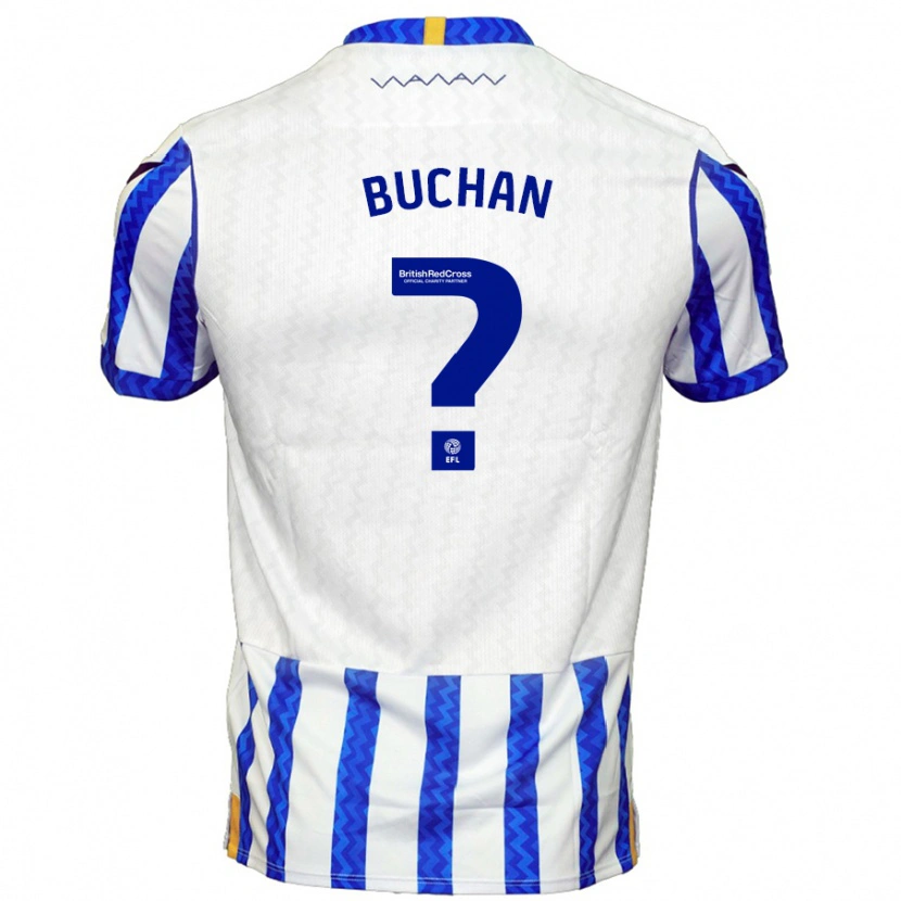 Danxen Uomo Maglia Jay Buchan #0 Blu Bianco Kit Gara Home 2024/25 Maglietta