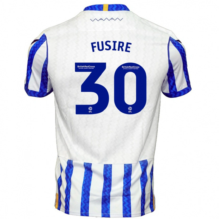 Danxen Uomo Maglia Sean Fusire #30 Blu Bianco Kit Gara Home 2024/25 Maglietta