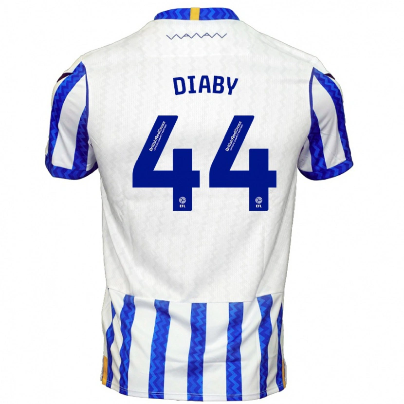 Danxen Uomo Maglia Momo Diaby #44 Blu Bianco Kit Gara Home 2024/25 Maglietta
