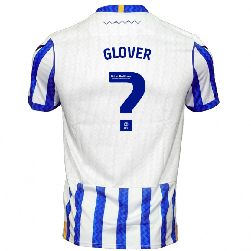 Danxen Uomo Maglia Jay Glover #0 Blu Bianco Kit Gara Home 2024/25 Maglietta