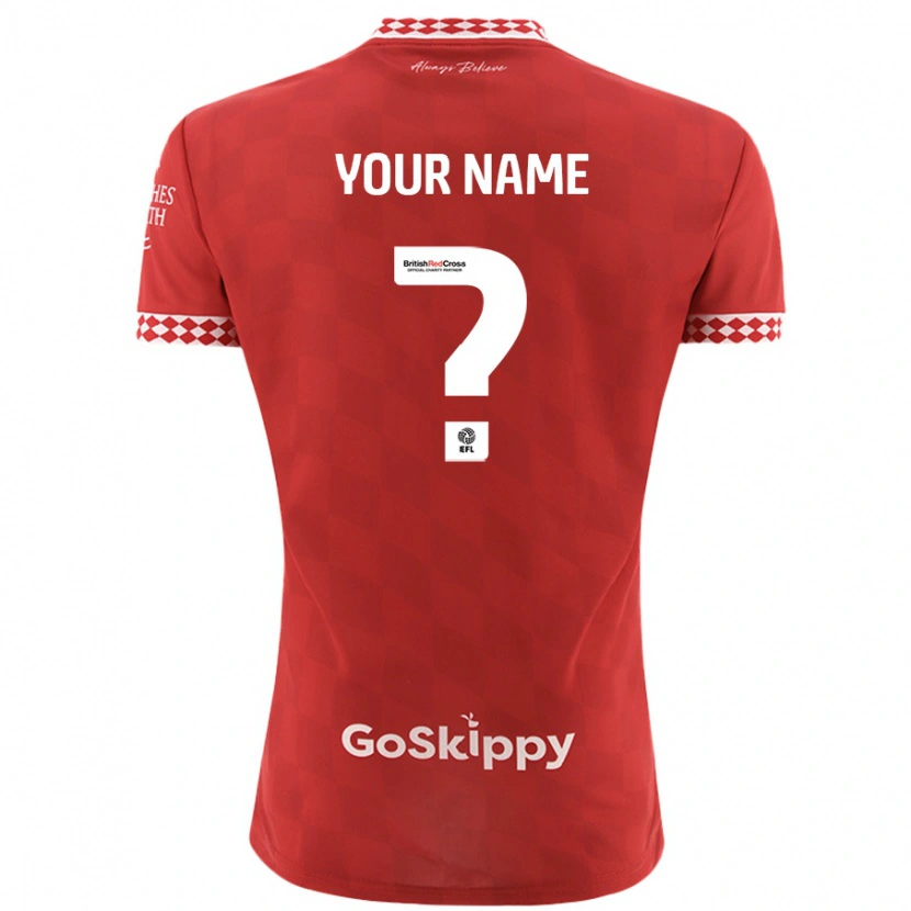 Danxen Uomo Maglia Il Tuo Nome #0 Rosso Kit Gara Home 2024/25 Maglietta