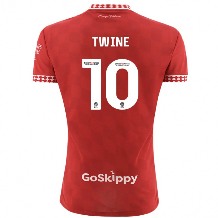 Danxen Uomo Maglia Scott Twine #10 Rosso Kit Gara Home 2024/25 Maglietta
