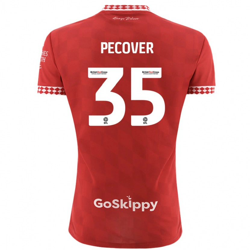 Danxen Uomo Maglia Leo Pecover #35 Rosso Kit Gara Home 2024/25 Maglietta
