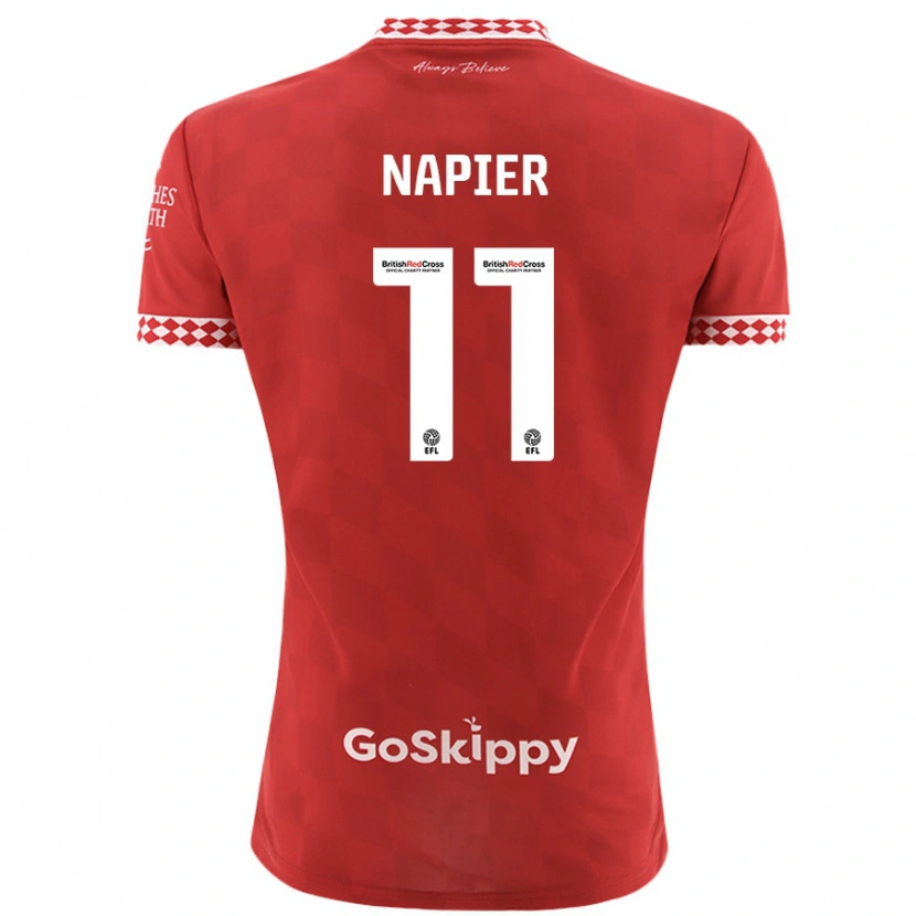 Danxen Uomo Maglia Jamie-Lee Napier #11 Rosso Kit Gara Home 2024/25 Maglietta