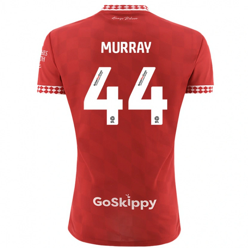 Danxen Uomo Maglia Satara Murray #44 Rosso Kit Gara Home 2024/25 Maglietta