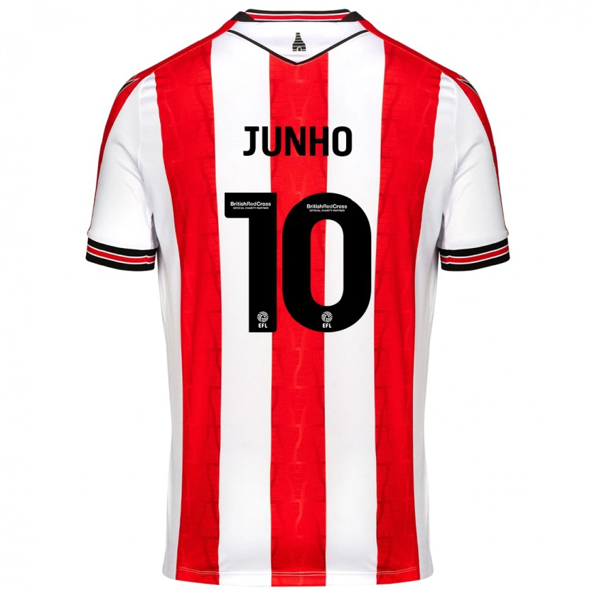 Danxen Uomo Maglia Jun-Ho Bae #10 Rosso Bianco Kit Gara Home 2024/25 Maglietta