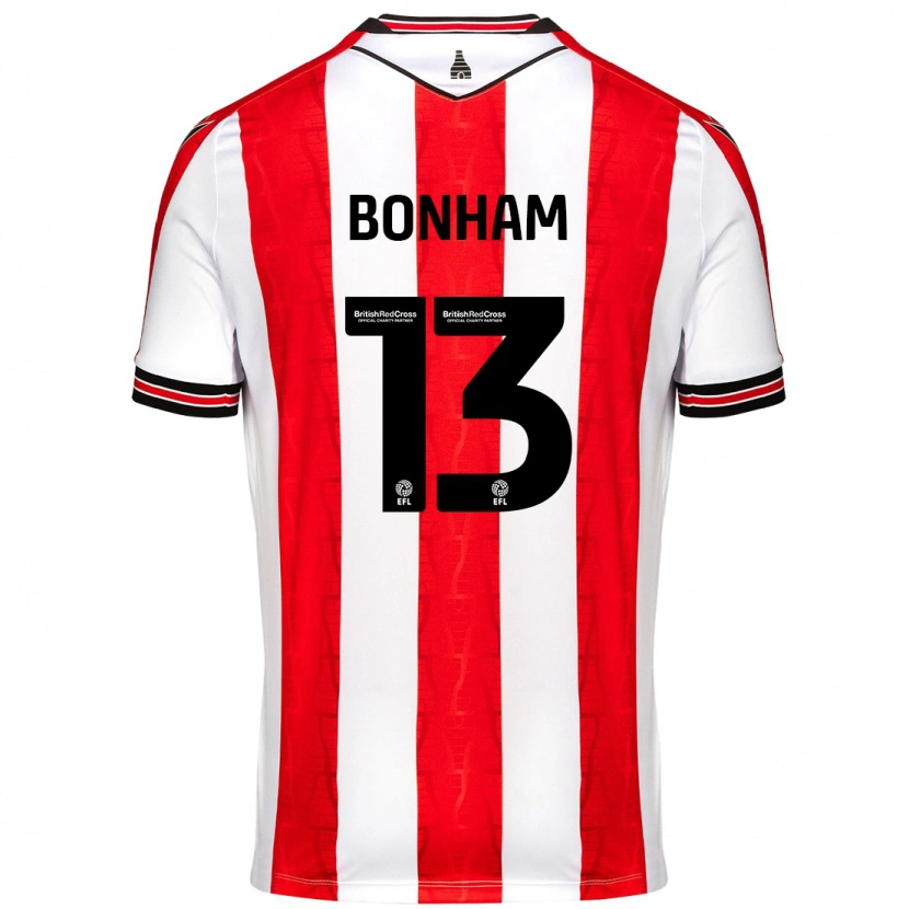Danxen Uomo Maglia Jack Bonham #13 Rosso Bianco Kit Gara Home 2024/25 Maglietta
