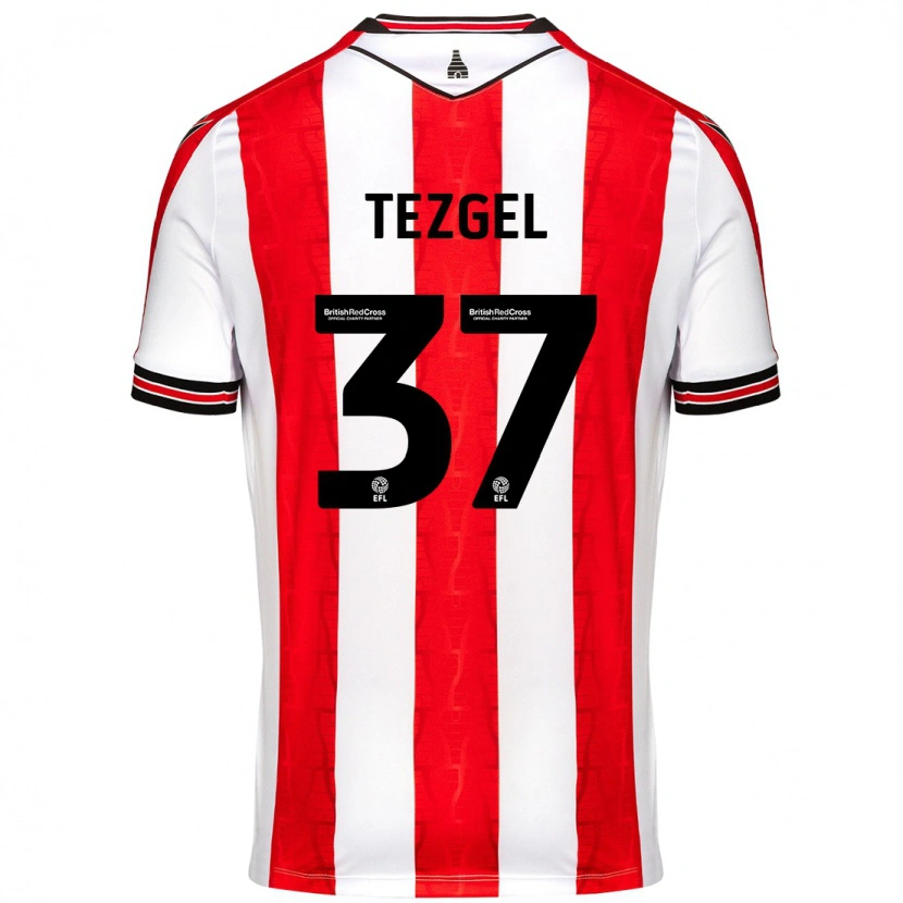 Danxen Uomo Maglia Emre Tezgel #37 Rosso Bianco Kit Gara Home 2024/25 Maglietta