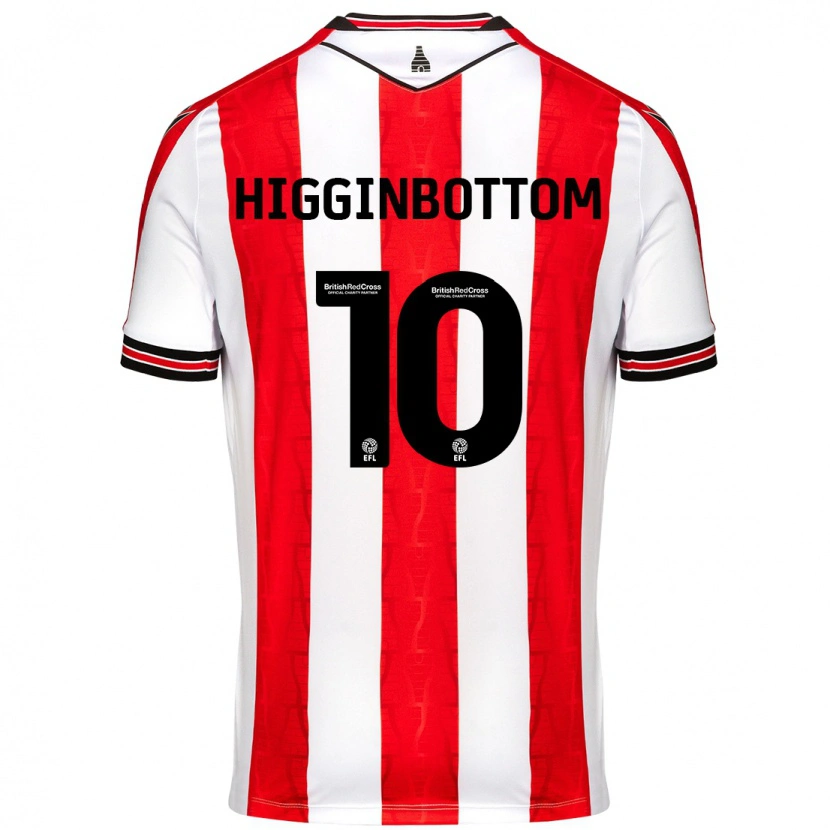 Danxen Uomo Maglia Alice Higginbottom #10 Rosso Bianco Kit Gara Home 2024/25 Maglietta