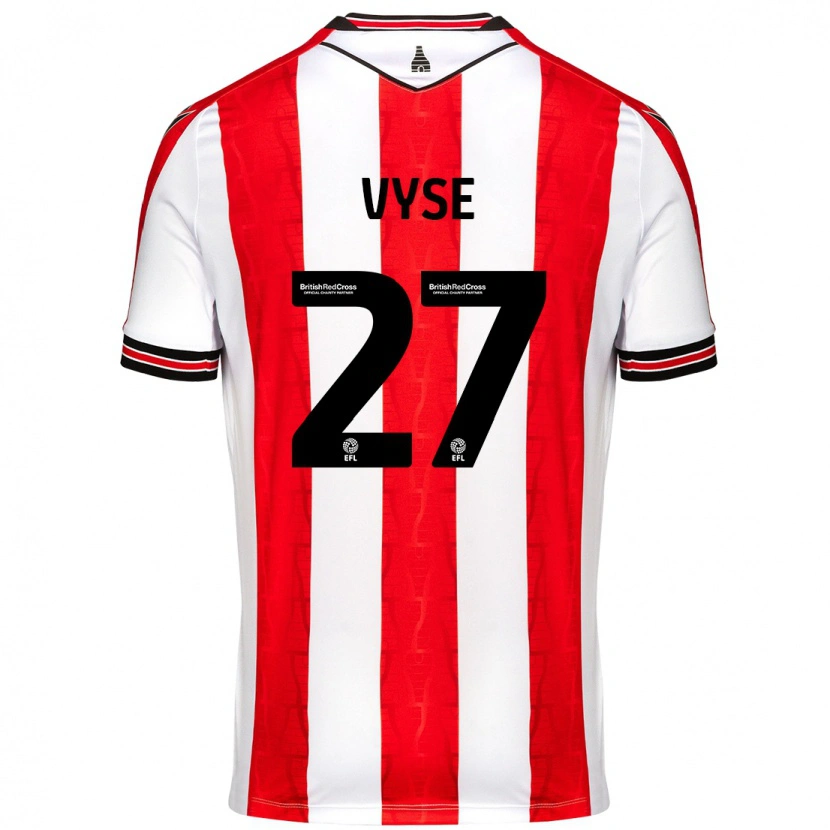 Danxen Uomo Maglia Ryah Vyse #27 Rosso Bianco Kit Gara Home 2024/25 Maglietta