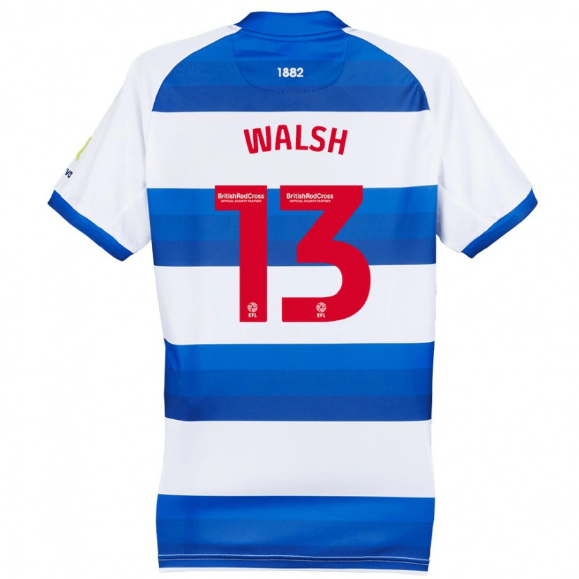 Danxen Uomo Maglia Joe Walsh #13 Bianco Blu Kit Gara Home 2024/25 Maglietta