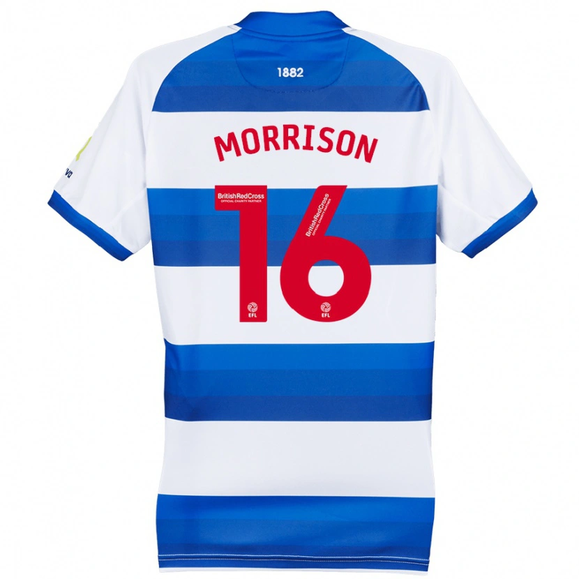 Danxen Uomo Maglia Liam Morrison #16 Bianco Blu Kit Gara Home 2024/25 Maglietta