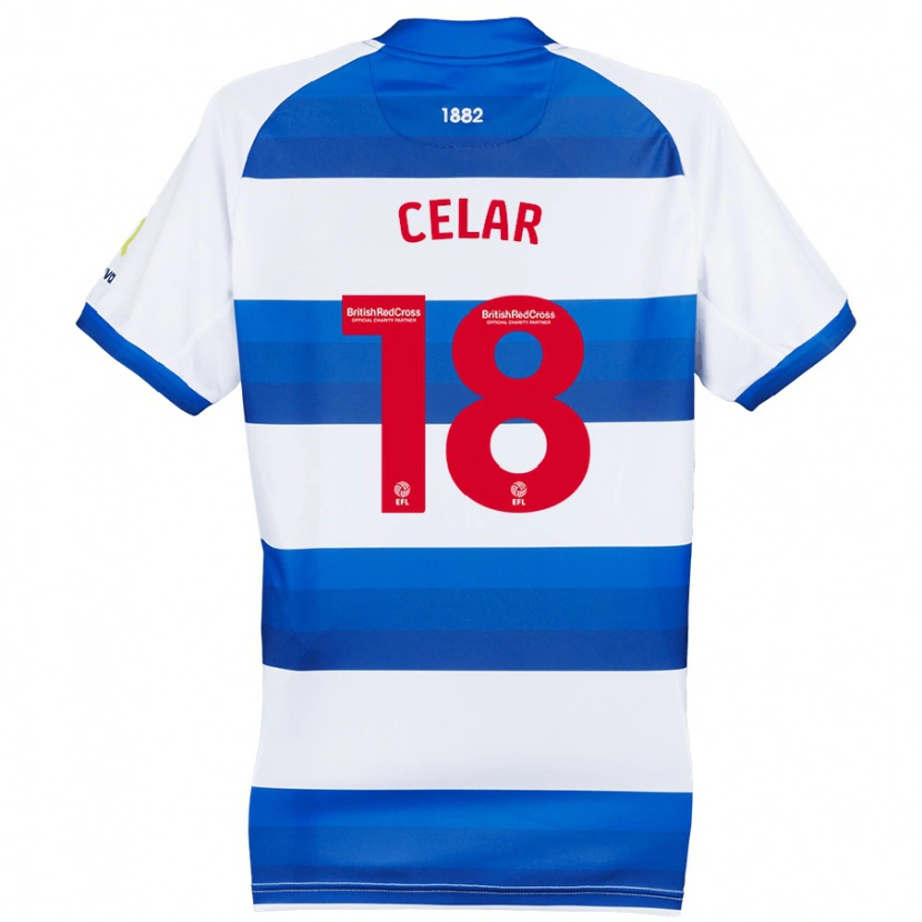 Danxen Uomo Maglia Zan Celar #18 Bianco Blu Kit Gara Home 2024/25 Maglietta