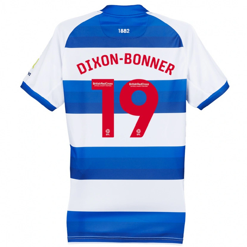 Danxen Uomo Maglia Elijah Dixon-Bonner #19 Bianco Blu Kit Gara Home 2024/25 Maglietta