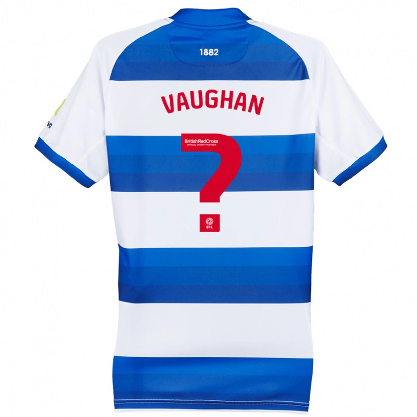 Danxen Uomo Maglia Rohan Vaughan #0 Bianco Blu Kit Gara Home 2024/25 Maglietta