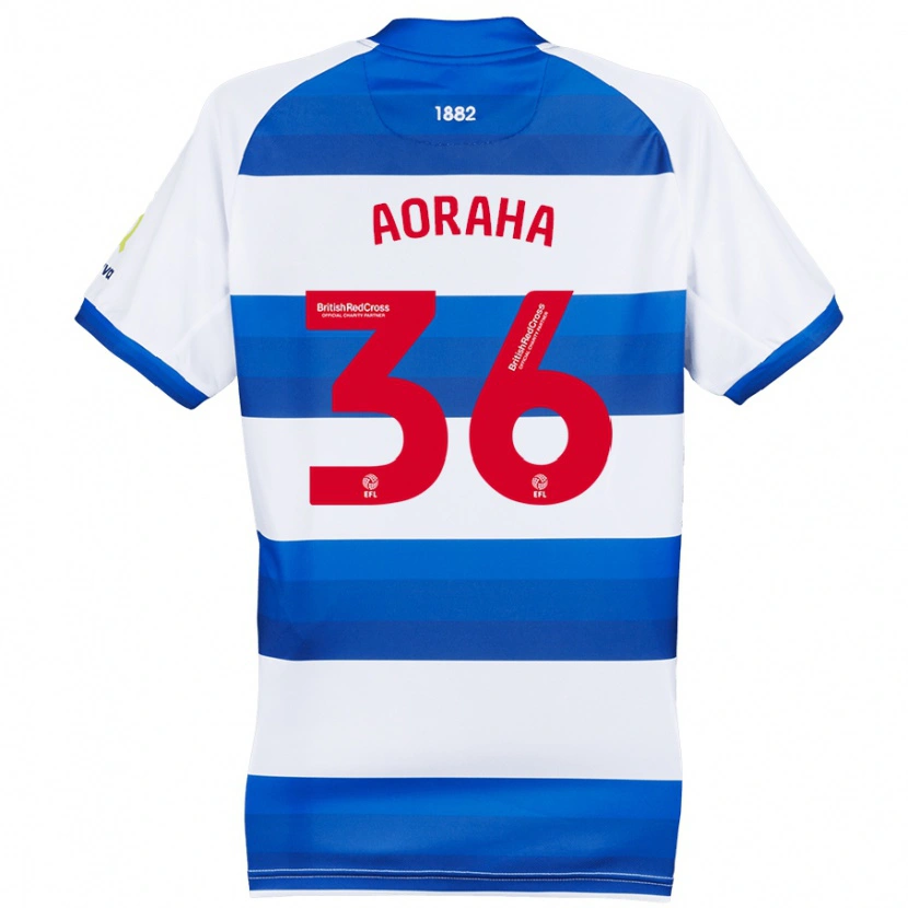Danxen Uomo Maglia Alexander Aoraha #36 Bianco Blu Kit Gara Home 2024/25 Maglietta