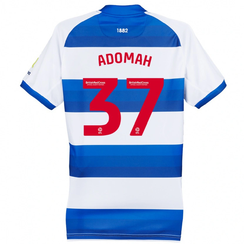 Danxen Uomo Maglia Albert Adomah #37 Bianco Blu Kit Gara Home 2024/25 Maglietta