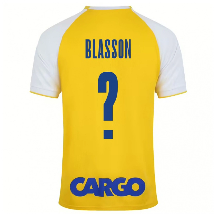 Danxen Uomo Maglia Ariel Blasson #0 Giallo Bianco Kit Gara Home 2024/25 Maglietta