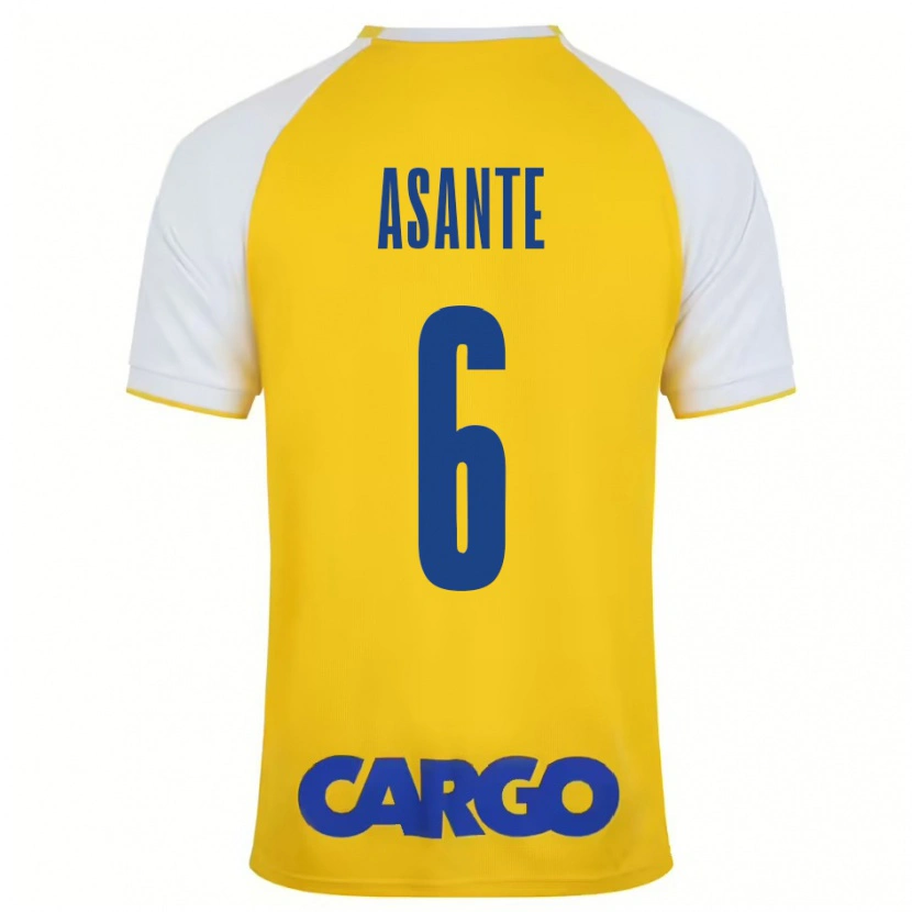 Danxen Uomo Maglia Tyrese Asante #6 Giallo Bianco Kit Gara Home 2024/25 Maglietta