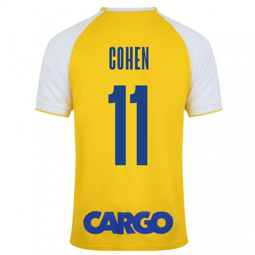 Danxen Uomo Maglia Yonatan Cohen #11 Giallo Bianco Kit Gara Home 2024/25 Maglietta