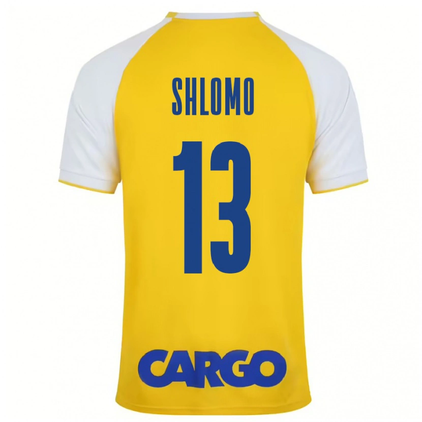 Danxen Uomo Maglia Raz Shlomo #13 Giallo Bianco Kit Gara Home 2024/25 Maglietta