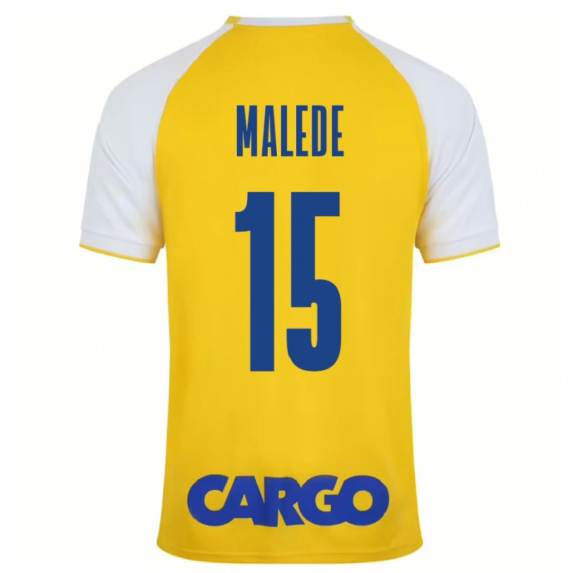 Danxen Uomo Maglia Yonas Malede #15 Giallo Bianco Kit Gara Home 2024/25 Maglietta
