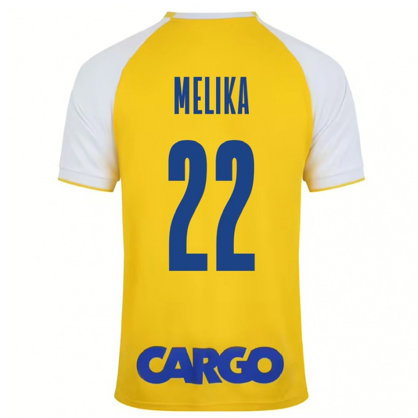 Danxen Uomo Maglia Ofek Melika #22 Giallo Bianco Kit Gara Home 2024/25 Maglietta