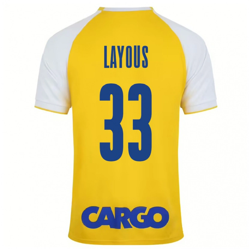 Danxen Uomo Maglia Hisham Layous #33 Giallo Bianco Kit Gara Home 2024/25 Maglietta
