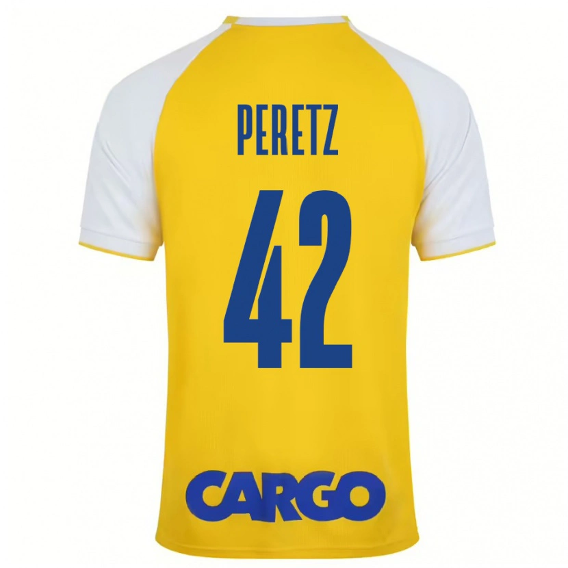 Danxen Uomo Maglia Dor Peretz #42 Giallo Bianco Kit Gara Home 2024/25 Maglietta
