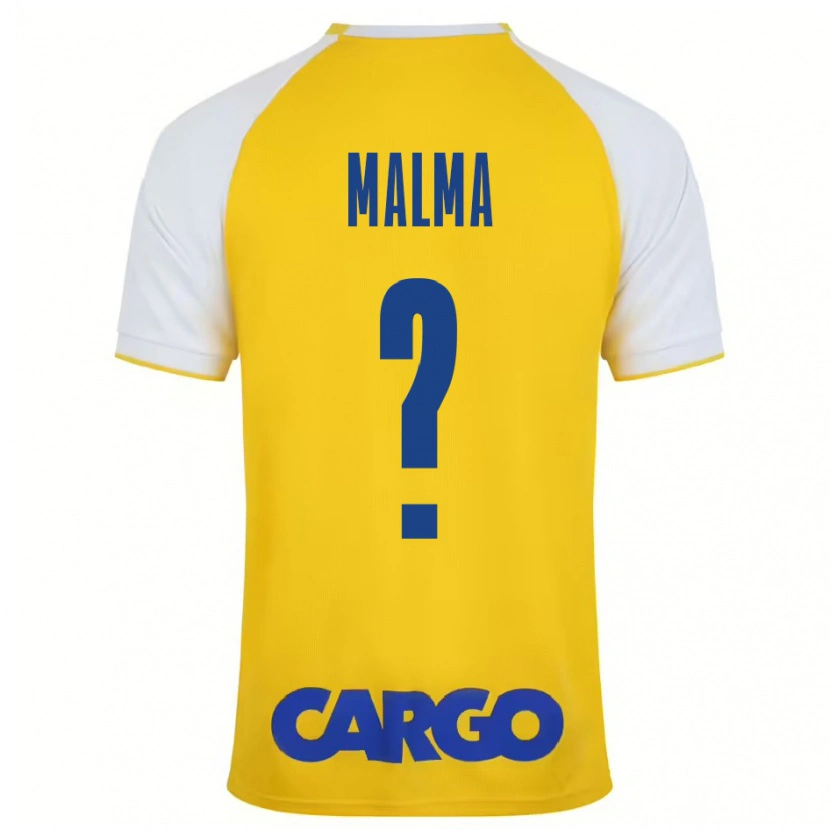 Danxen Uomo Maglia Itay Malma #0 Giallo Bianco Kit Gara Home 2024/25 Maglietta