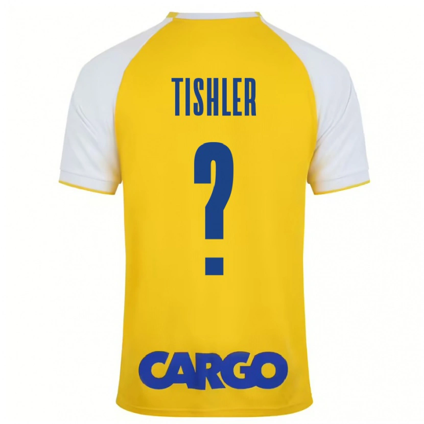 Danxen Uomo Maglia Daniel Tishler #0 Giallo Bianco Kit Gara Home 2024/25 Maglietta