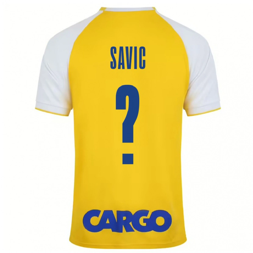 Danxen Uomo Maglia Rom Savic #0 Giallo Bianco Kit Gara Home 2024/25 Maglietta