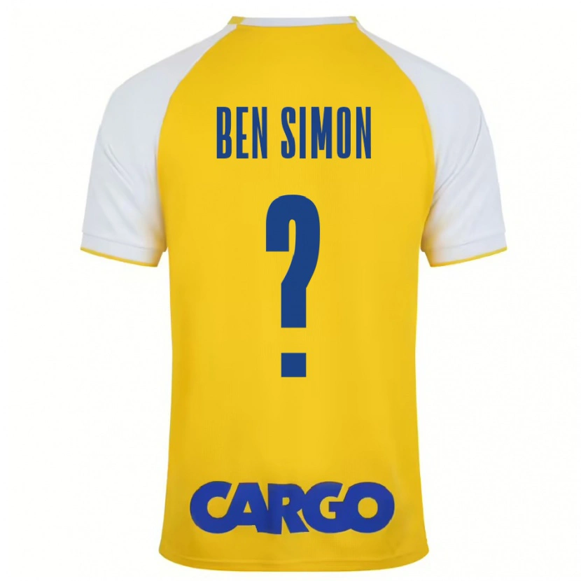 Danxen Uomo Maglia Ilay Ben Simon #0 Giallo Bianco Kit Gara Home 2024/25 Maglietta