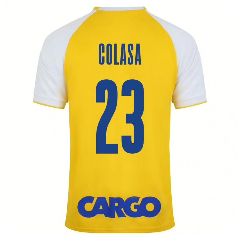 Danxen Uomo Maglia Eyal Golasa #23 Giallo Bianco Kit Gara Home 2024/25 Maglietta