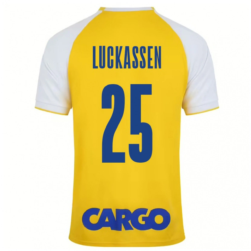Danxen Uomo Maglia Derrick Luckassen #25 Giallo Bianco Kit Gara Home 2024/25 Maglietta
