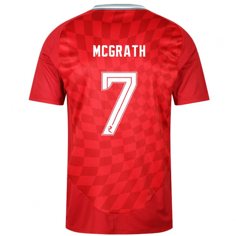 Danxen Uomo Maglia Jamie Mcgrath #7 Rosso Kit Gara Home 2024/25 Maglietta