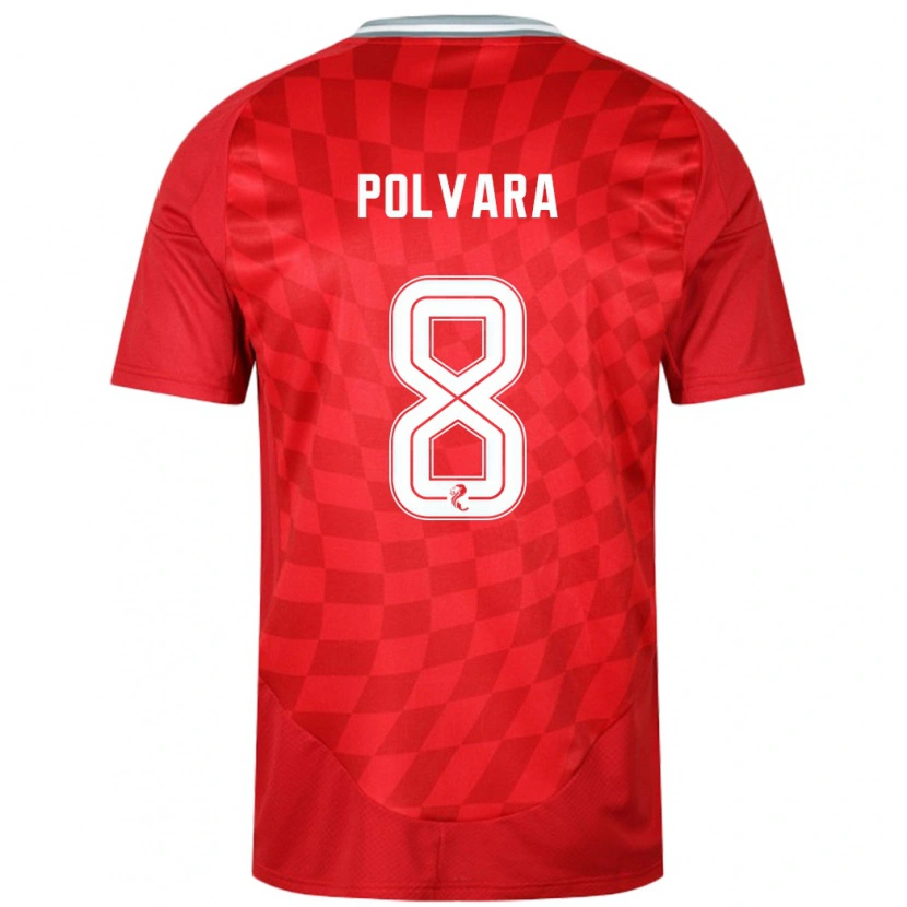 Danxen Uomo Maglia Dante Polvara #8 Rosso Kit Gara Home 2024/25 Maglietta