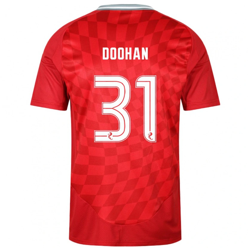 Danxen Uomo Maglia Ross Doohan #31 Rosso Kit Gara Home 2024/25 Maglietta