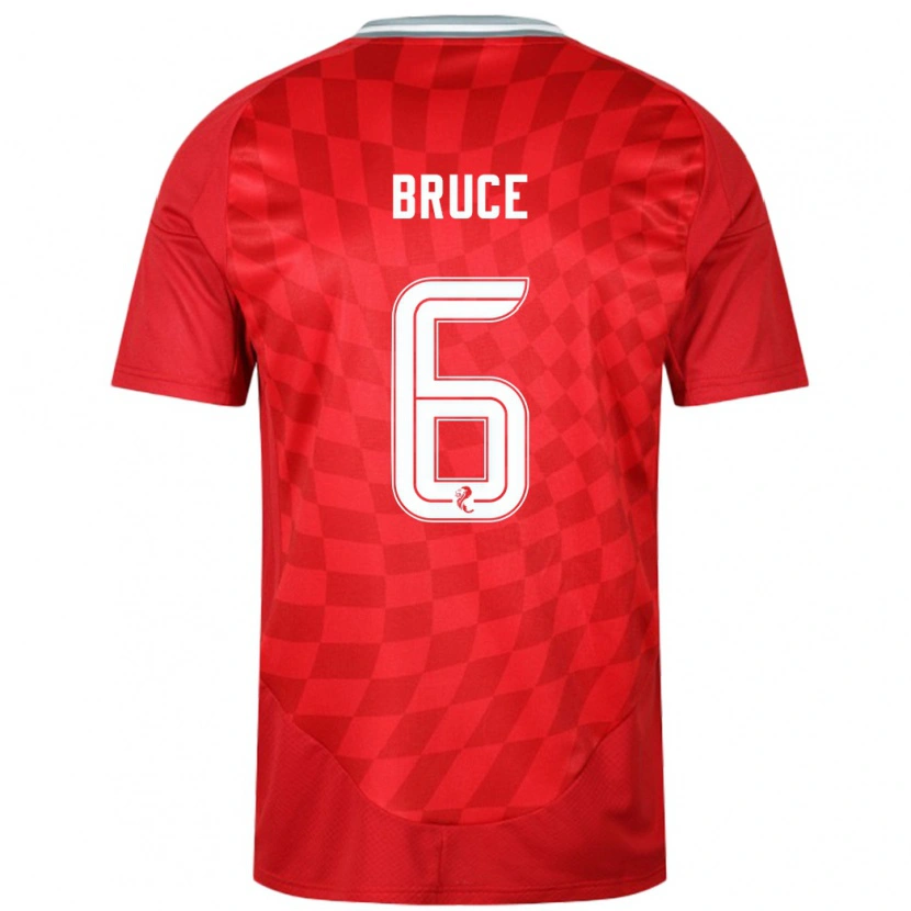Danxen Uomo Maglia Natasha Bruce #6 Rosso Kit Gara Home 2024/25 Maglietta