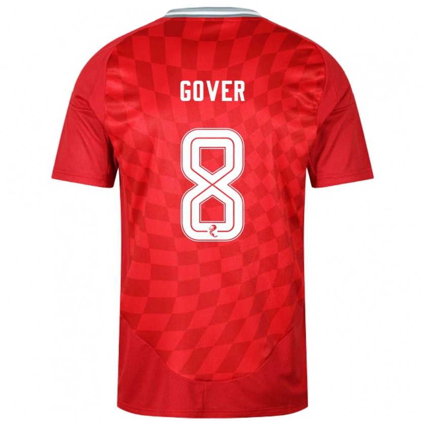 Danxen Uomo Maglia Chloe Gover #8 Rosso Kit Gara Home 2024/25 Maglietta