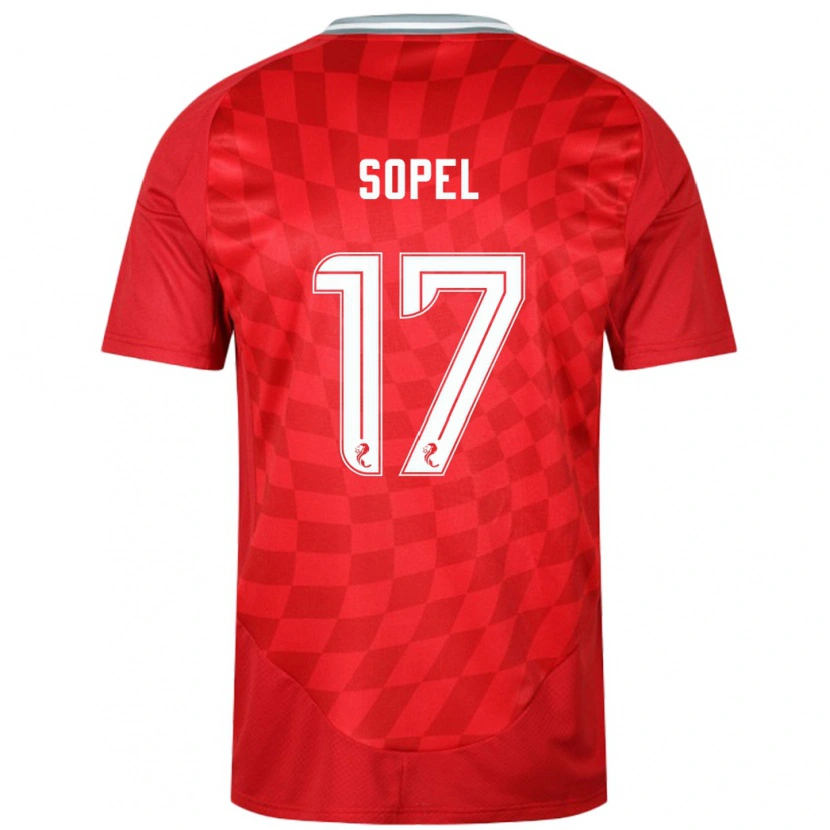 Danxen Uomo Maglia Nadia Sopel #17 Rosso Kit Gara Home 2024/25 Maglietta